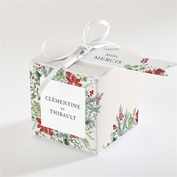 Boîte de dragées mariage jardin fleuri