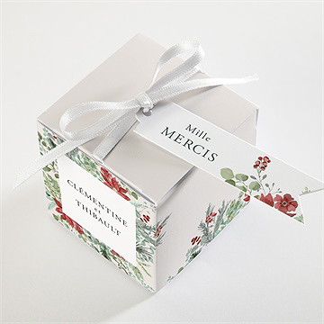 Boîte de dragées mariage jardin fleuri - Dessus de la boîte