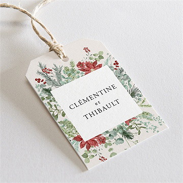 Etiquette mariage jardin fleuri