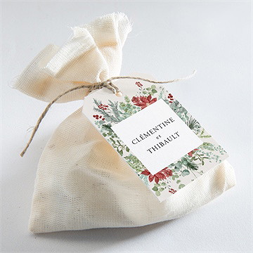 Etiquette mariage jardin fleuri - Mise en situation