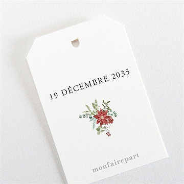 Etiquette mariage jardin fleuri - Dos de l'étiquette