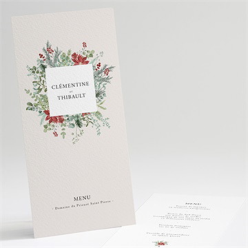 Menu mariage jardin fleuri