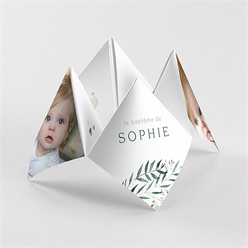 Faire-part de baptême jolie annonce cocotte