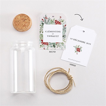 Mignonette mariage jardin fleuri étiquette - Vue d'ensemble