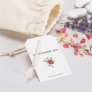 Pochon mariage  jardin fleuri - Mise en situation