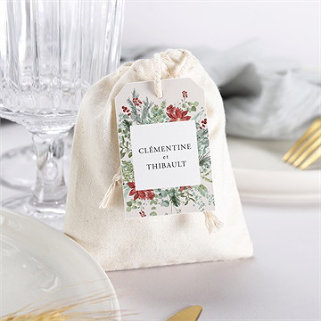 Pochon mariage  jardin fleuri - Mise en situation