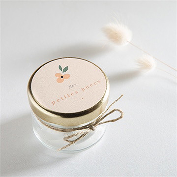 Sticker naissance fleurs jumelles - Mise en situation