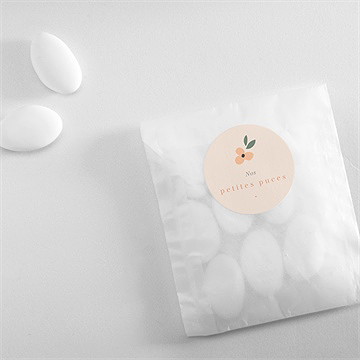 Sticker naissance fleurs jumelles - Mise en situation