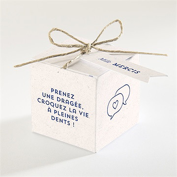 Boîte de dragées mariage allez viens !