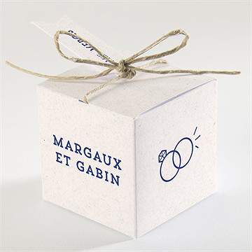 Boîte de dragées mariage allez viens ! - Dos de la boîte