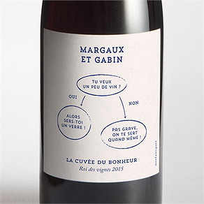 Etiquette de bouteille mariage allez viens !