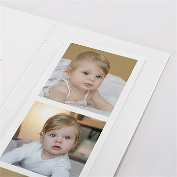 Faire-part de baptême jungle photomaton - Détail du faire-part