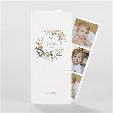 Faire-part de baptême jungle photomaton - Vue d'ensemble