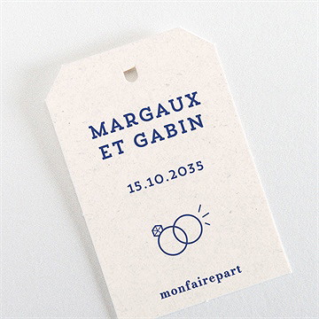 Etiquette mariage allez viens ! - Dos de l'étiquette