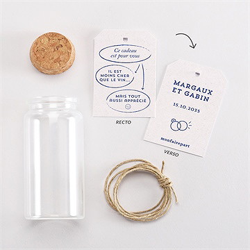 Mignonette mariage allez viens ! étiquette - Vue d'ensemble