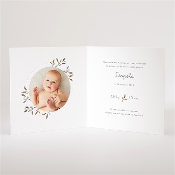 Faire-part naissance mon petit koala - Intérieur du faire-part