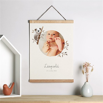 Affiche naissance mon petit koala - Mise en situation