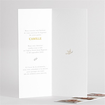 Faire-part de baptême vers le beau photomaton - Détail du faire-part