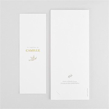 Faire-part de baptême vers le beau photomaton - Dos du faire-part