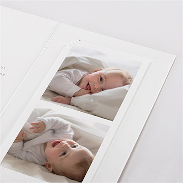 Faire-part de baptême vers le beau photomaton - Détail du faire-part