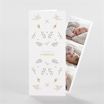 Faire-part de baptême vers le beau photomaton - Vue d'ensemble