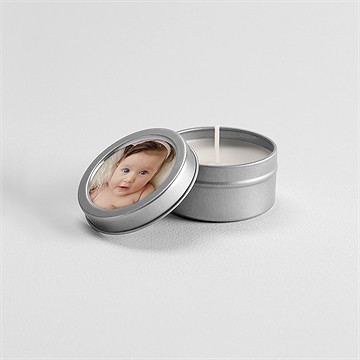 Bougie baptême maison du baptême ! argent - Mise en situation