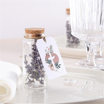 Mignonette baptême glorieuse étiquette - Mise en situation