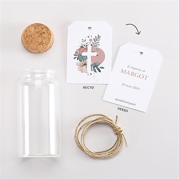 Mignonette baptême glorieuse étiquette - Vue d'ensemble