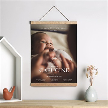 Affiche naissance affiche cinéma - Mise en situation