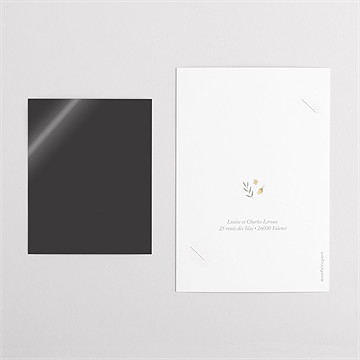 Faire-part de baptême vers le beau duo - Dos du faire-part