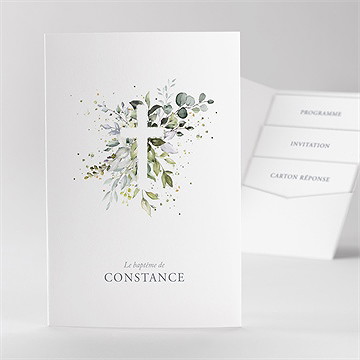 Faire-part de baptême en lumière pocketfold