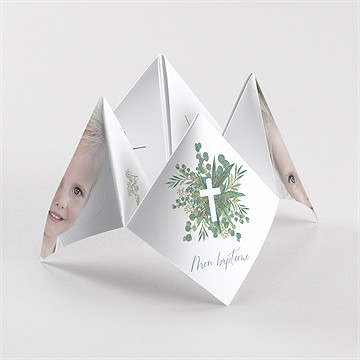 Faire-part de baptême grâce origami