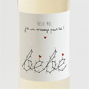 Étiquette bouteille annonce grossesse carte à relier