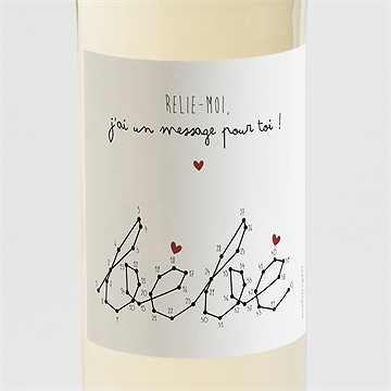 Étiquette bouteille annonce grossesse carte à relier