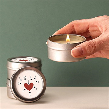 Bougie annonce grossesse à relier argent - Bougie allumée