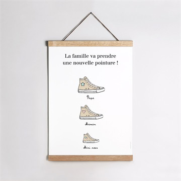 Affiche annonce grossesse les p'tites chaussures argent