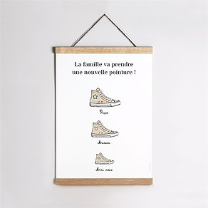 Affiche annonce grossesse les p'tites chaussures