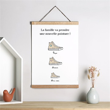 Affiche annonce grossesse les p'tites chaussures - Mise en situation