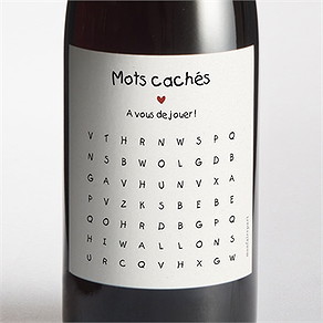 Étiquette bouteille annonce grossesse mots croisés
