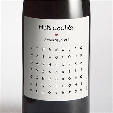 Étiquette bouteille annonce grossesse mots croisés
