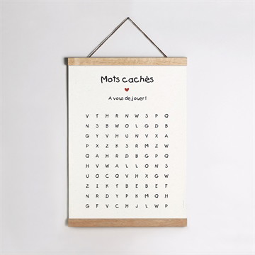 Affiche annonce grossesse mots croisés