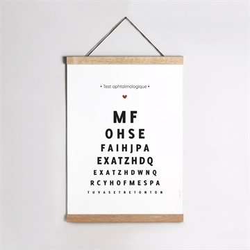 Affiche annonce grossesse test ophtalmologique