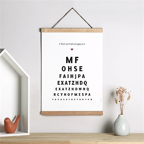 Affiche annonce grossesse test ophtalmologique