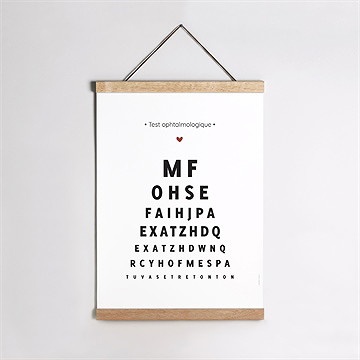 Affiche annonce grossesse test ophtalmologique - Mise en situation