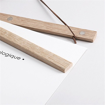 Affiche annonce grossesse test ophtalmologique - Détail des supports en bois