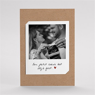 Carte annonce grossesse calendrier - Mise en situation