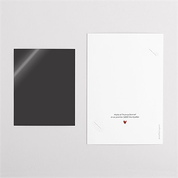 Carte annonce grossesse calendrier - Dos du faire-part