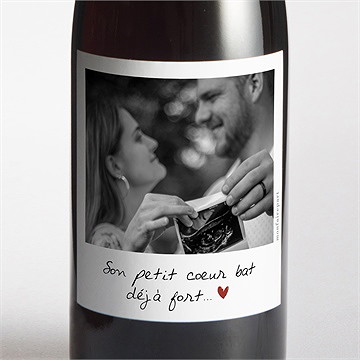 Étiquette bouteille annonce grossesse calendrier