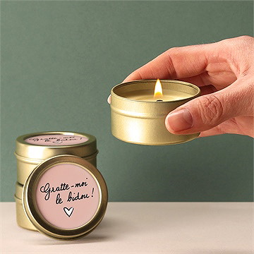 Bougie annonce grossesse humour or - Bougie allumée