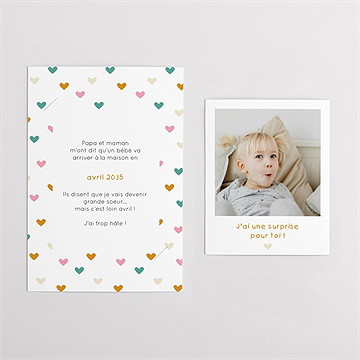 Carte annonce grossesse grande soeur - Vue d'ensemble